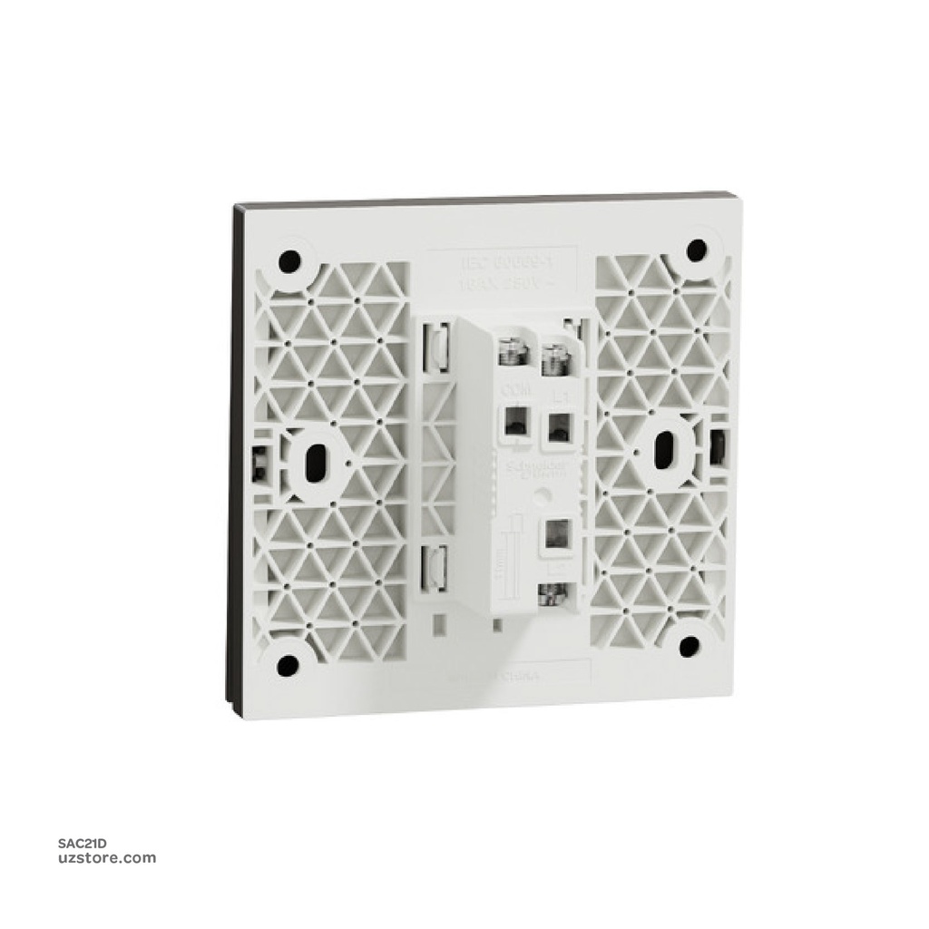 1 gang switch 3*3 2way Schneider Avatar On C Dark Grey