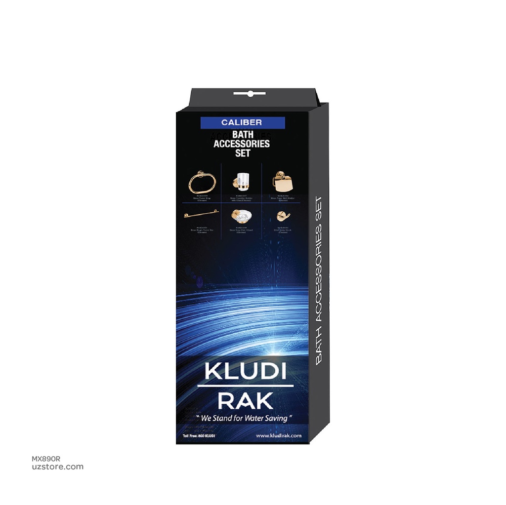 KLUDI RAK Caliber Bathroom Accessories Set ( 6 pcs ) Rose Gold, 
RAK21021.RG1