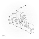 KLUDI RAK Polaris Wall-Mounted Single Lever Sink Mixer,
 RAK10008-03