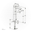 KLUDI RAK Profile Star Single Lever High-Raised XL Basin Mixer,
RAK14161