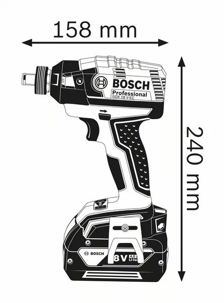 BOSCH - Cordell Impact Wrench 18 V - GDX 18 V-EC