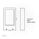 LED Lawn Light GRAY DFC-1034/600H 10W*1