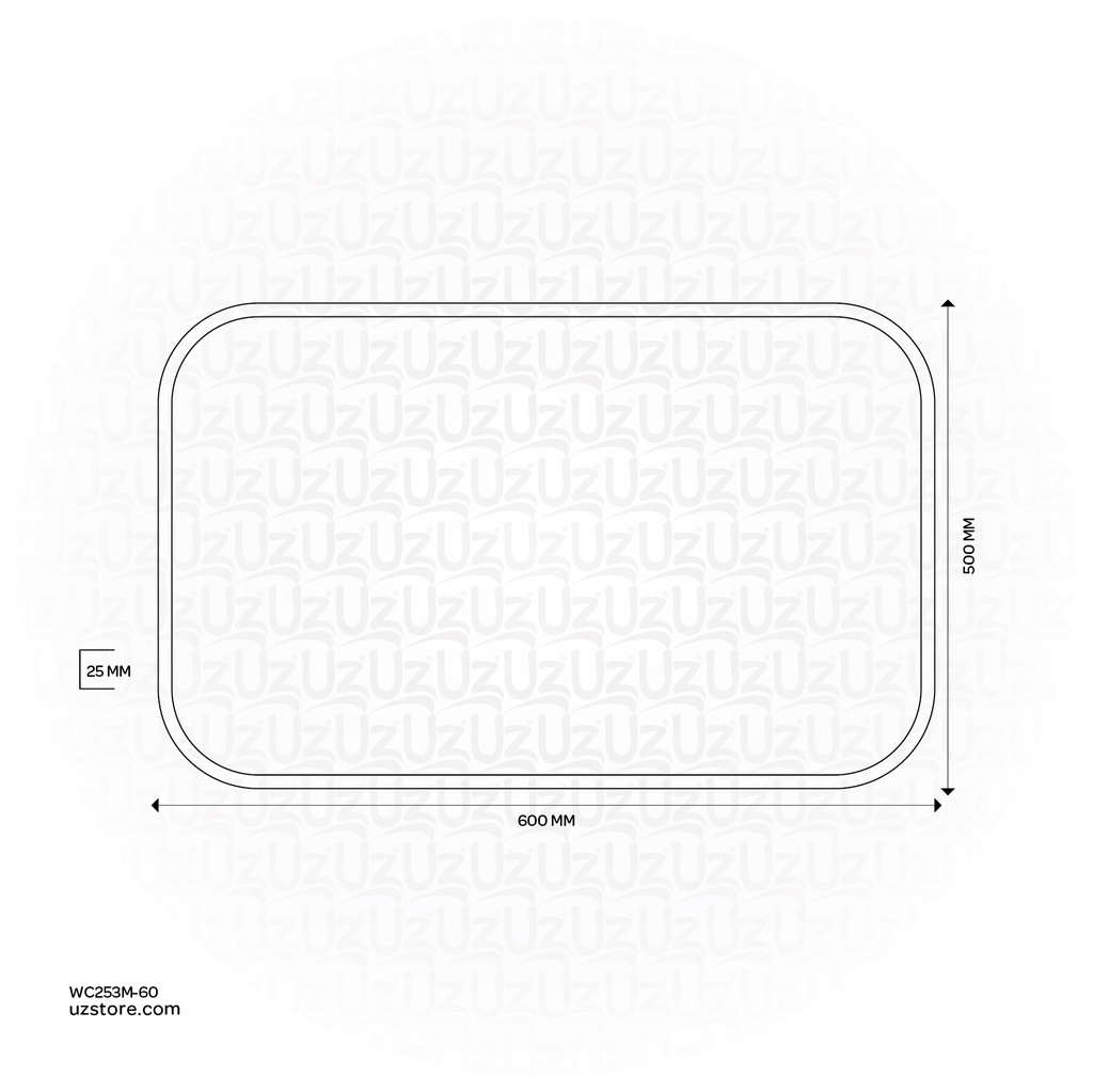 Mirror with Black Frame 60CM KZA-1712090 900*25*500