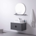 Mirror with LED light, microwave sansor, with shelf  KZA-23102090M 800*800*25