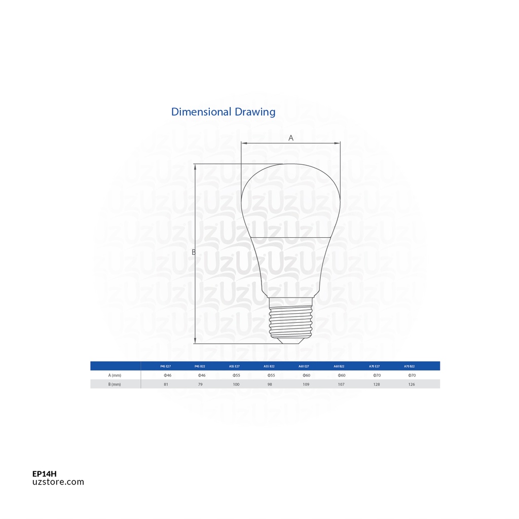 OPPLE LED Lamp E1-A70-E27-14W-4000K-CT-V7 , Natural White 500008026910