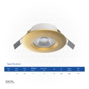 OPPLE LED Spotlight RA-HS R70-7W-3000-GD-GP , 3000K Warm White 