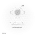 OPPLE LED Spotlight RA-HS R70-7W-3000-GD-GP , 3000K Warm White 