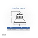 OPPLE LED Lowbay-E3 200W-5700K-90D-SL-GP , Day Light , 545002017800 