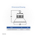 OPPLE LED Lowbay-E3 100W-5700K-90D-SL-GP , Day Light ,    545002017900