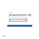 OPPLE LED Waterproof-EP2 L1200-1T-DE-GP , 531001002800