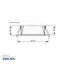 PHILIPS LED Down Light DN027B D100 RD 7W , 6500K Cool DayLight 929002070838