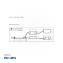 Philips CoreLine SlimDownlight DN145B LED20S/840 PSU II WH  21 W, D205 mm, 2100 lumen, 4000K, Opal, IP20/44 Half white 911401806280