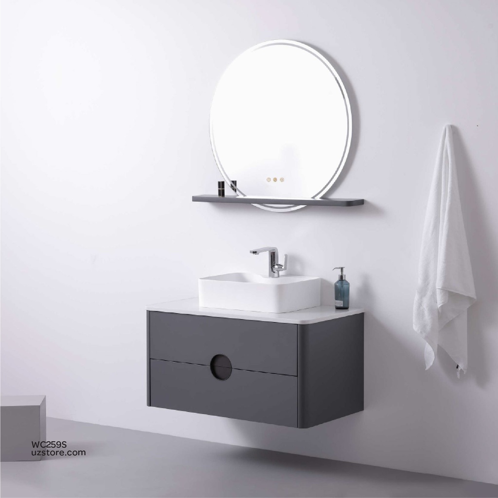 Basin,Square, made of Corian, White Matt KZA-23106090B 360*360*170 