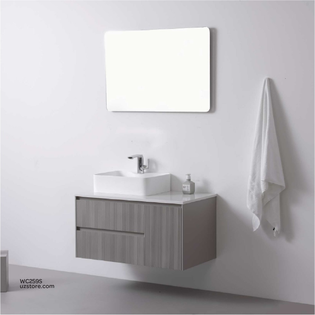 Basin,Square, made of Corian, White Matt KZA-23106090B 360*360*170 