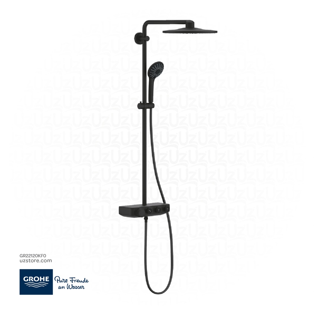 GROHE Euphoria SmartControl System 310 Duo Shower system with Safety Mixer for wall mounting , 22120KF0 , phantom black