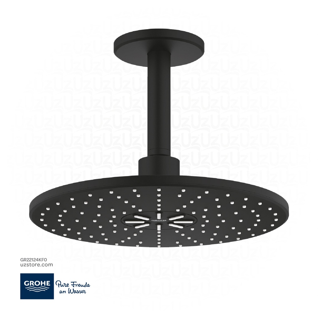 GROHE Rainshower SmartActive 310 Head shower set ceiling 142 mm , 2 sprays , 22124KF0 , phantom black
