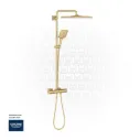 GROHE Rainshower SmartActive 310 Cube Shower system with Safety Mixer for wall mounting , 26837GN0 , brushed cool sunrise