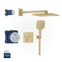 GROHE Grohtherm SmartControl Concealed shower system with Rainshower SmartActive 310 Cube , 34864GN0 , brushed cool sunrise