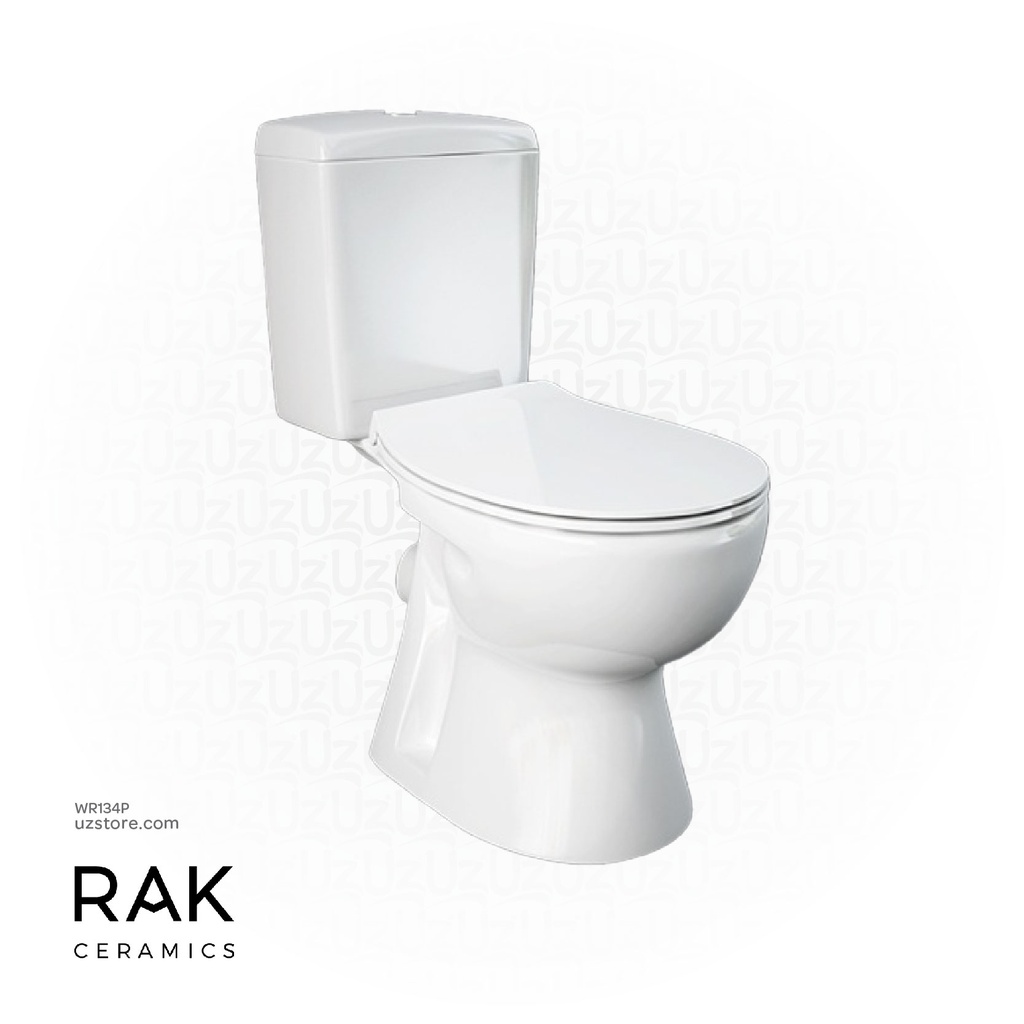 RAK - FLORA Water Closet 65CM P trap + Flush Tank & Seat Cover FL16AWHA+FL20AWHA+FL05SCQRAWHA