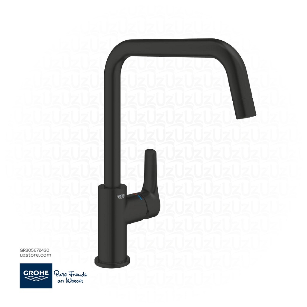 GROHE Eurosmart Single-lever sink mixer 1/2" , 305672430 , matt black