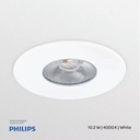 Philips CoreLine Recessed Spot gen2, Fixed, 10.2 W, D78 mm, 950 lm, 4000 K, Phase-cut dim, Wide beam, White, IP20/65 RS150B LED9-WB-/840 D78 PSR PI6 WH9 11401899282