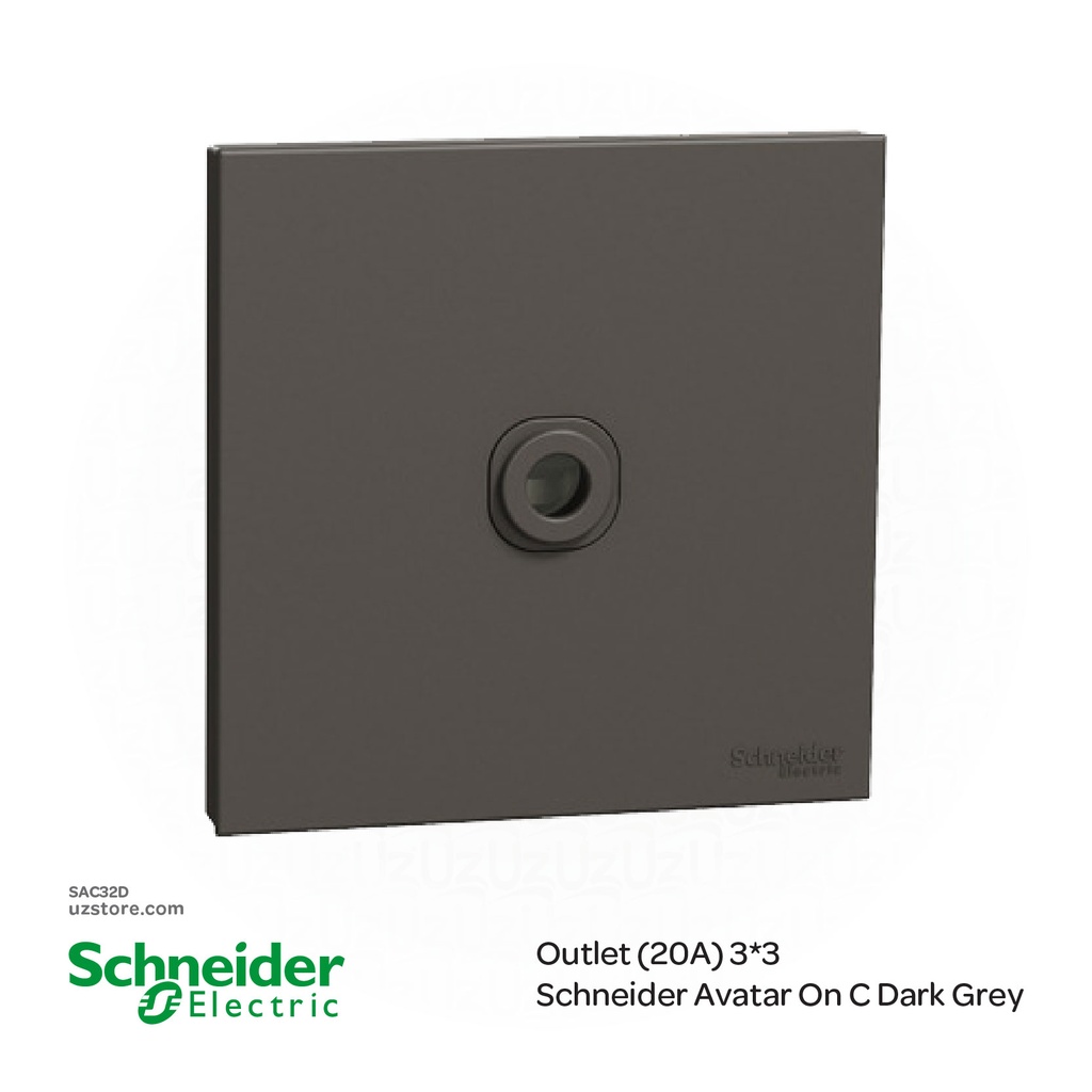 Outlet (20A) 3*3 Schneider Avatar On C Dark Grey