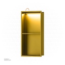 Gold Stainless steel Double Niche wall with light 70x28x12.5cm , B2023K-LED-L