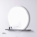 Mirror with LED light, microwave sansor, with shelf  KZA-23102090M 800*800*25