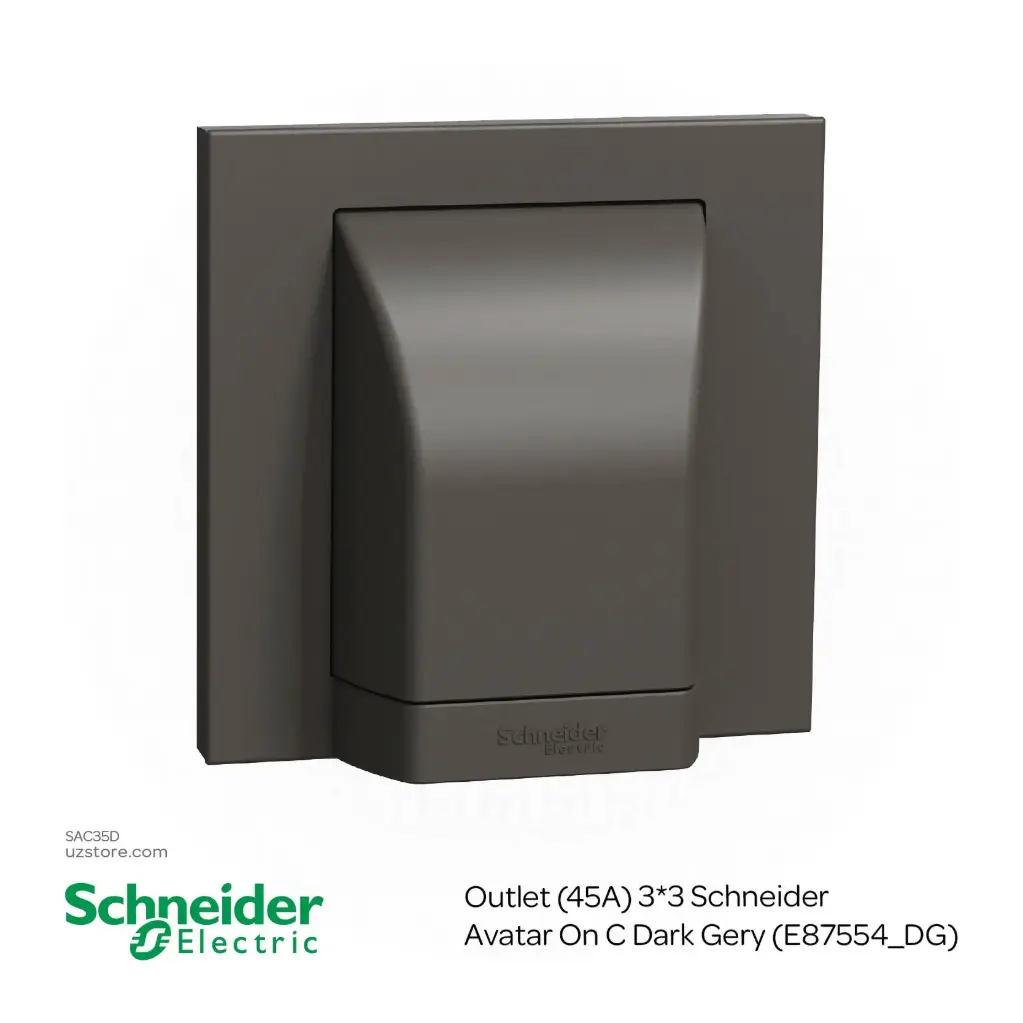 Outlet (45A) 3*3 Schneider Avatar On C Dark Grey (E87554_DG)