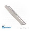 UROSHRINK Spain Tile Corner Steel Trim 145A-PC-12 Plata Cepillado 12MM (ES) Brushed Silver