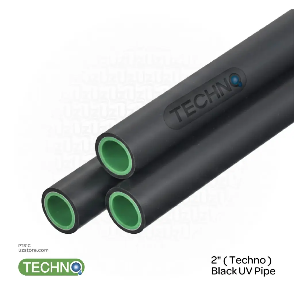 2" ( Techno ) Black UV Pipe