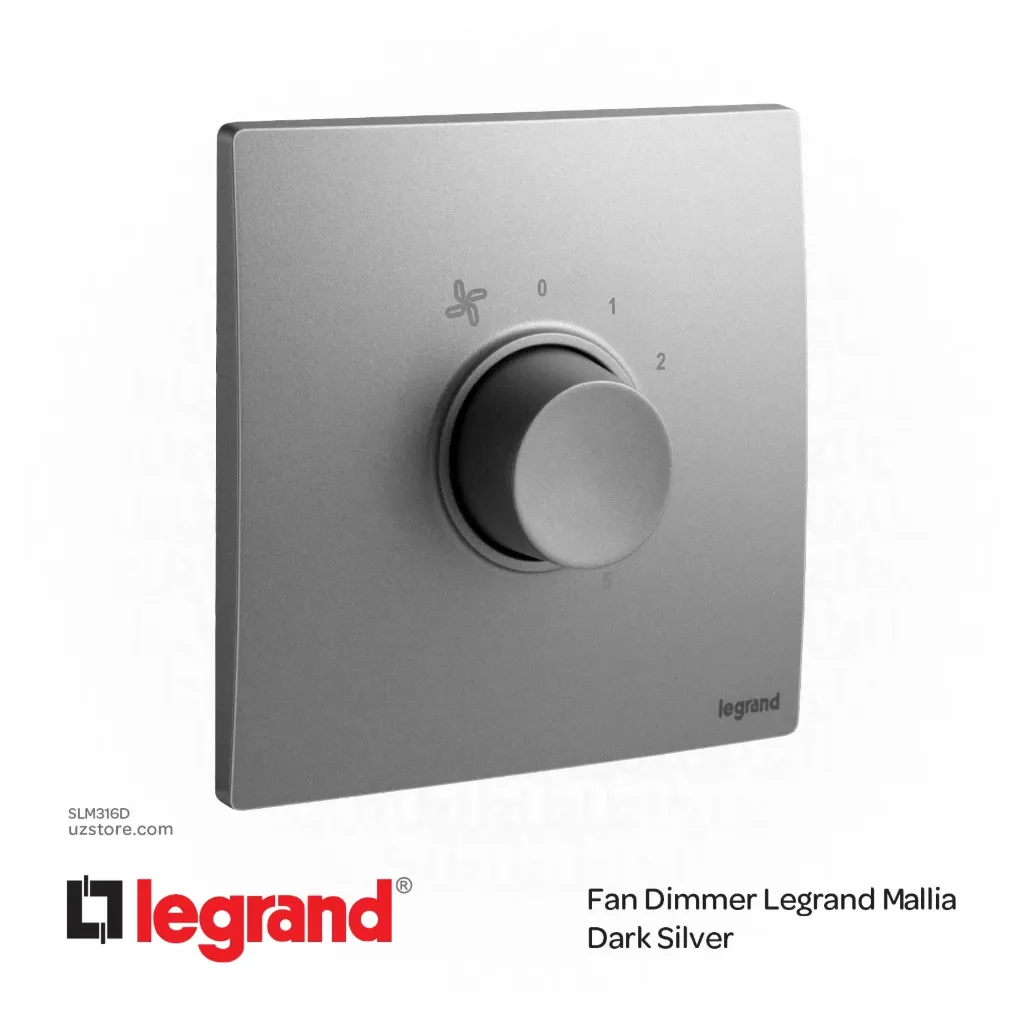 Fan Dimmer Legrand Mallia Dark Silver