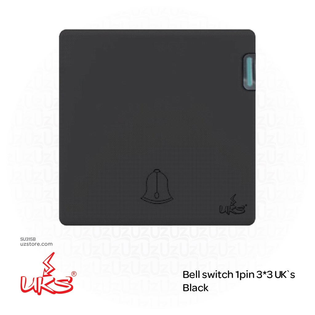 Bell switch 1pin 3*3 UK`s BKV1514 Black