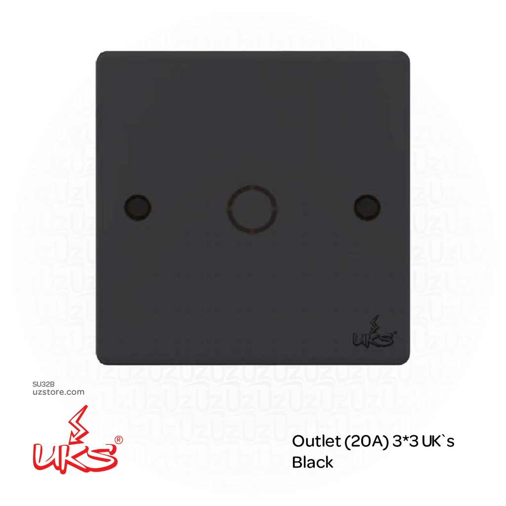 Outlet (20A) 3*3 UK`s BKV1558 Black