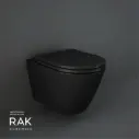RAK Ceramics Resort 365mm Wall Hung WC - Matt Black RST23504A