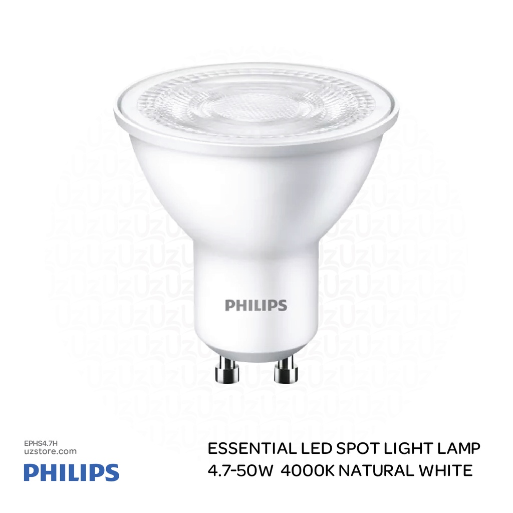 PHILIPS Essential LED Spot Light Lamp 4.7-50W GU10 840 36D 4000K Natural white 929001247027