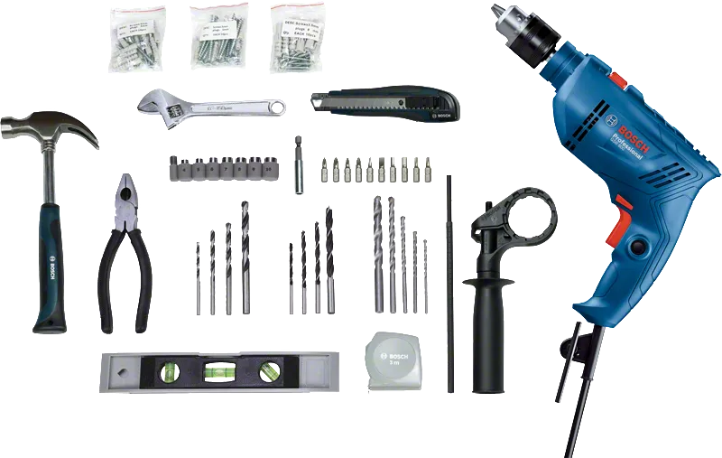 BOSCH Impact Drill 13mm, GSB 600 Professional With Tools