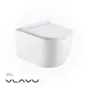 Vlavu Wall-Hung WC (Tornado Flushing) – P-trap 180mm, UF Cover & Seat, 530×370×310mm, Glossy White – CB.16.0023