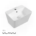 Vlavu Wall-Hung One-Piece Basin – Fixing to Wall, 505×410×390mm, Glossy White – 245L