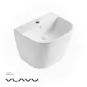 Vlavu Wall-Hung One-Piece Basin – Fixing to Wall, 400×375×375mm, Glossy White – 246L