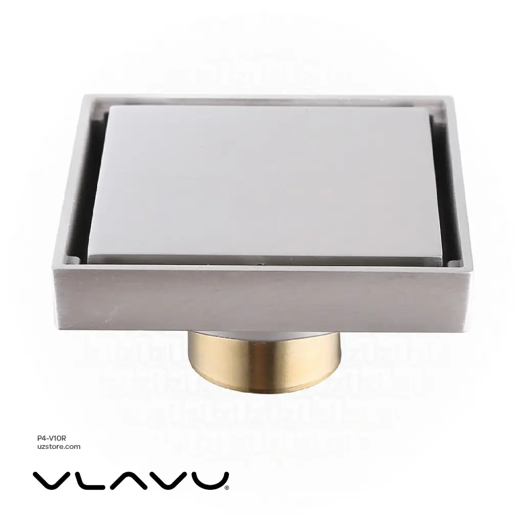 [P4-V10R] Vlavu Floor Drain (SUS304) – Outlet 50mm (2"), Drainage Accessory, 100×100mm, Gun Grey