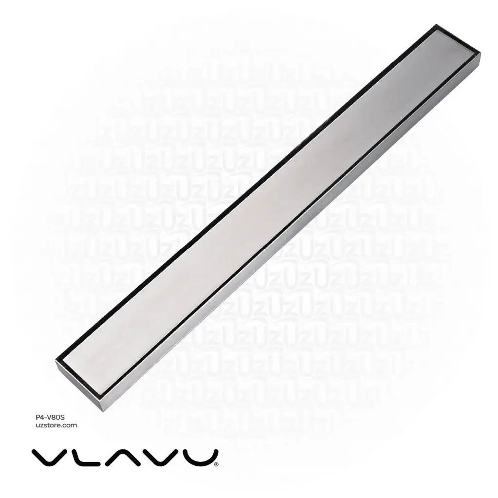 [P4-V80S] Vlavu Linear Drainer (SUS304) – Outlet 50mm (2"), Drainage Accessory, 55×800mm, Brushed SS