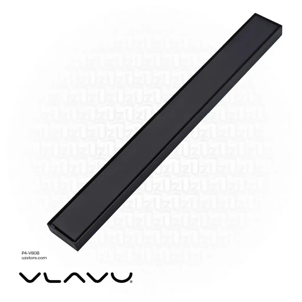 Vlavu Linear Drainer (SUS304) – Outlet 50mm (2"), Drainage Accessory, 55×800mm, Matt Black