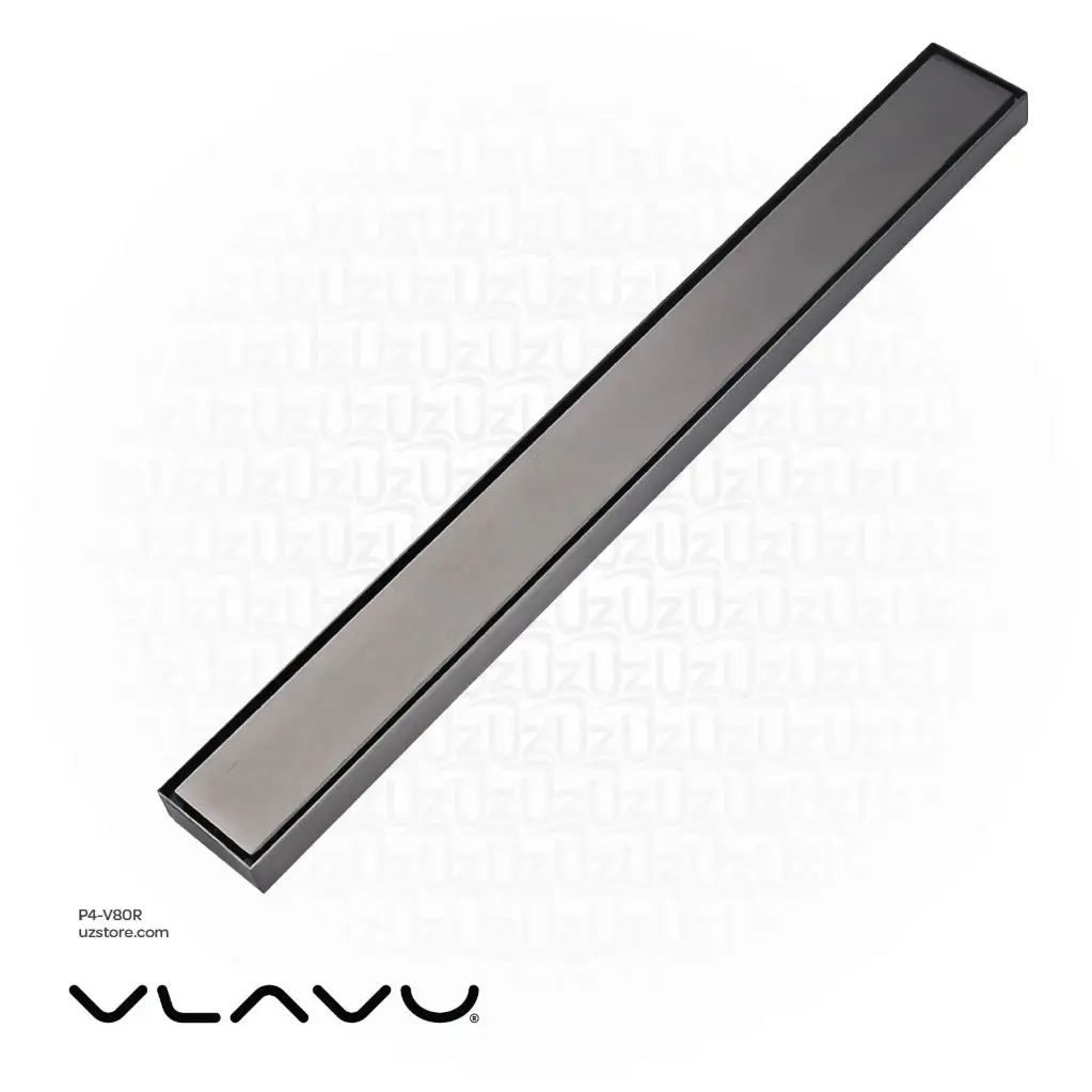 [P4-V80R] Vlavu Linear Drainer (SUS304) – Outlet 50mm (2"), Drainage Accessory, 55×800mm, Gun Grey