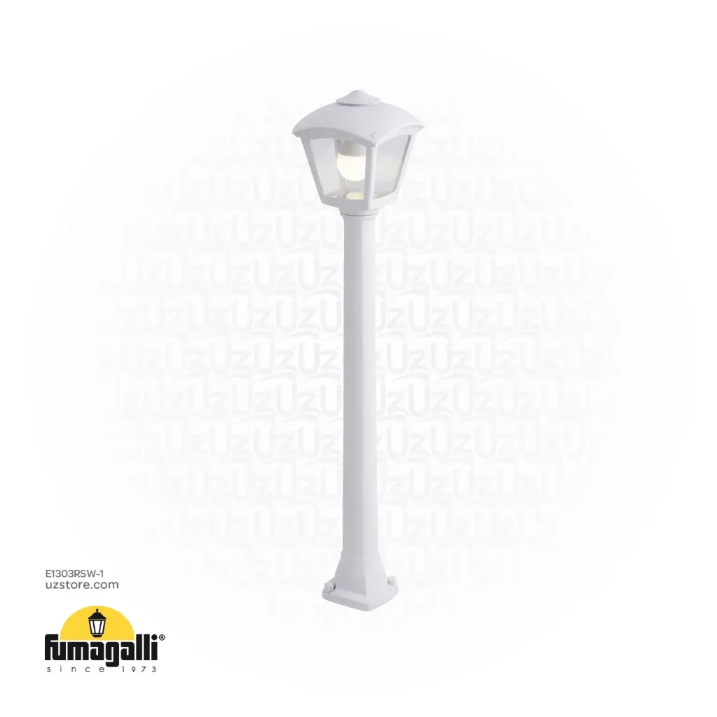 FUMAGALLI GIAFAA/ROBY White Clear E27 LED 6W 2.7K POLE 1 Meter T20.242.WXFIR Made in Italy 