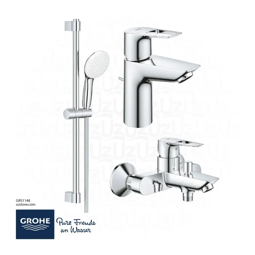 Grohe Bundle 148 (BauLoop Basin Mixer + BauLoop Shower Mixer + Shower Set )  