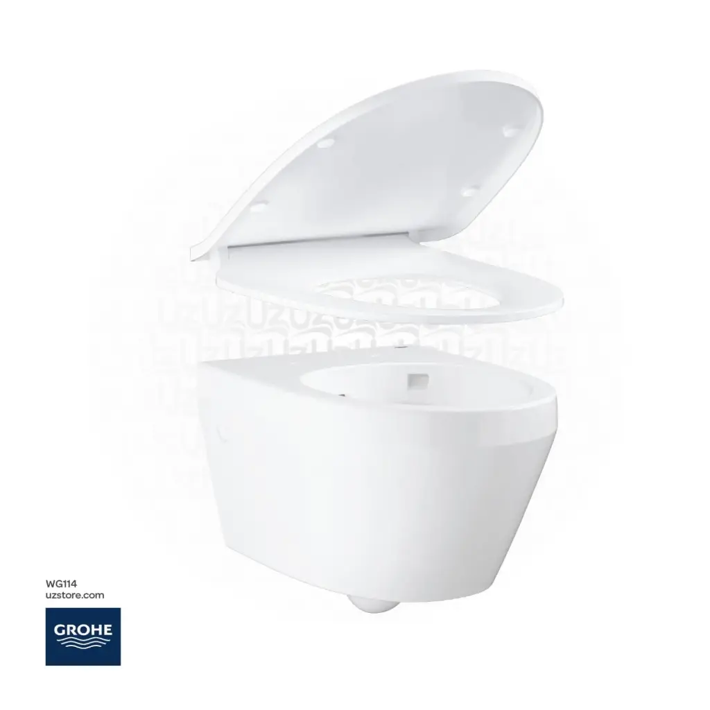 GROHE  Euro Ceramic Toilet WH 3/4.5L 114 +Euro Ceramic Toilet Seat SC_UF