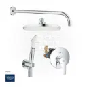 GROHE Concealed Shower Bundle 536 (Eurosmart  tremsit 2-way set+ Cosmopolitan 200 head shower set + 100  Handshower set) 