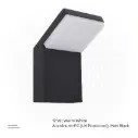 OPTARA Outdoor Wall Light - 12WW, 3000-3500K, Aluminum+PC (UV Protected), Matt Black SH-W0483