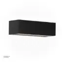 OPTARA Outdoor Wall Light - 6WW, 3000-3500K, Aluminum+Glass, Matt Black SH-W202312-1/160